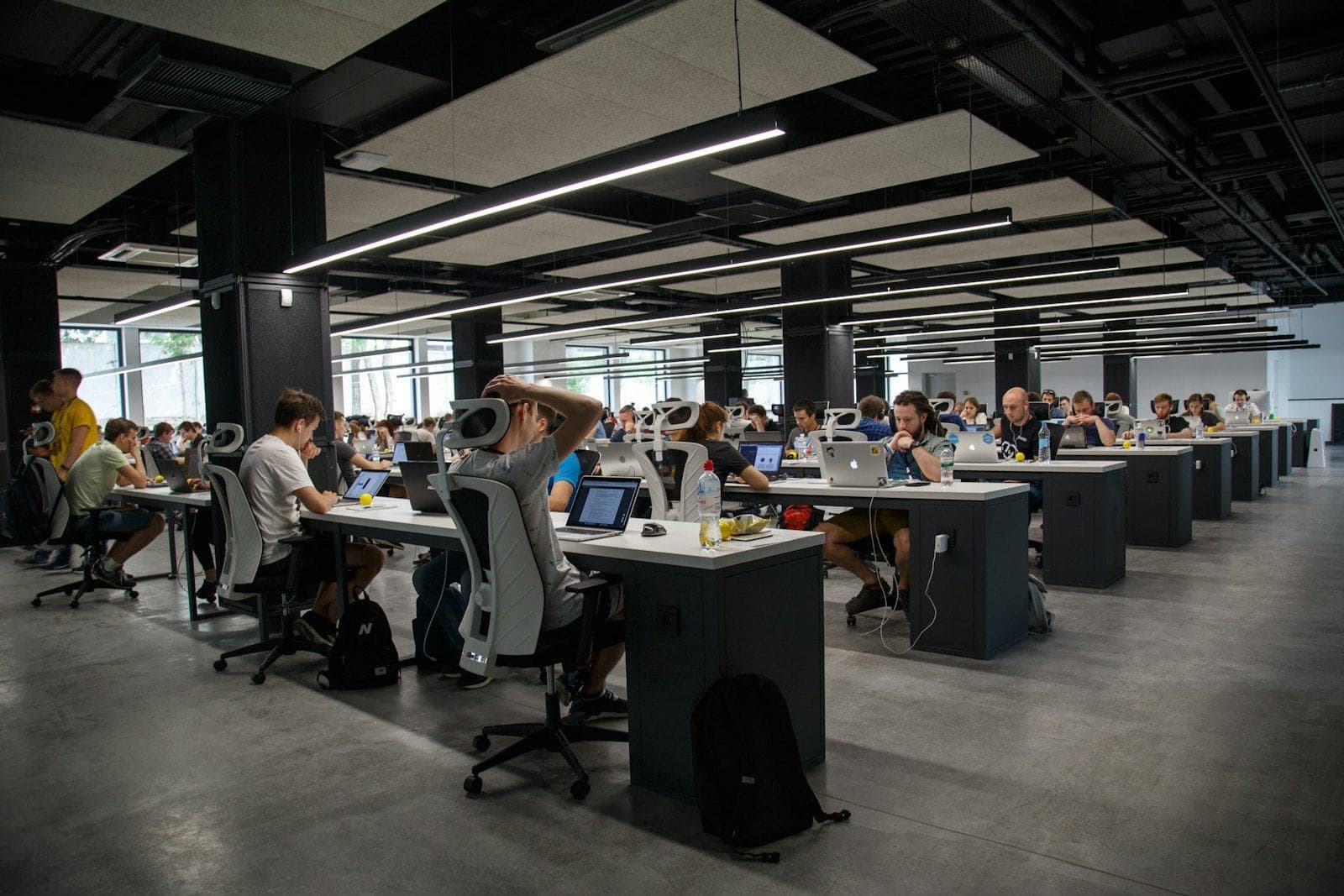 A structured, well-organised office floor